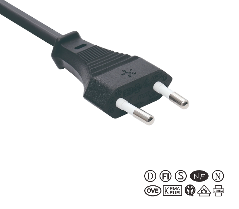 Ổ cắm hai chân tiêu chuẩn Châu Âu JT007/FY001 2.5A 250V