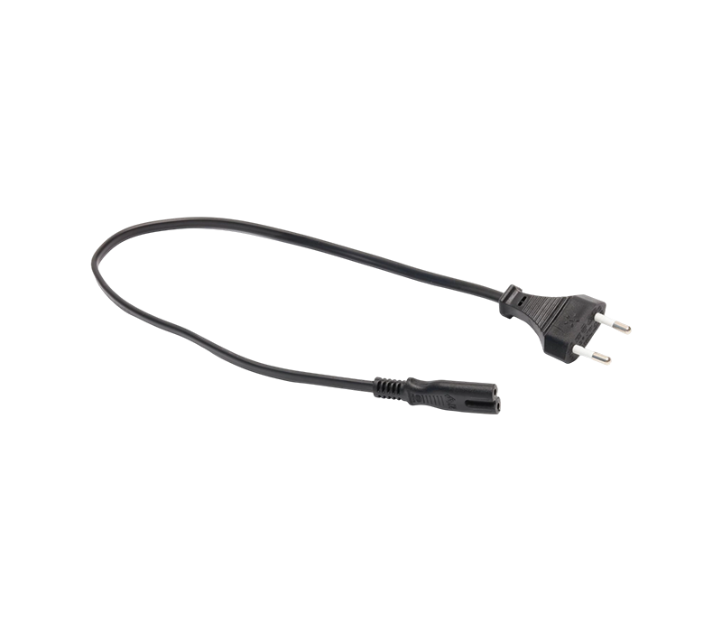 JT007/FY001+ST2/FY-ST2 2.5A 250V Phích cắm hai chân tiêu chuẩn Châu Âu với đầu nối IEC C7