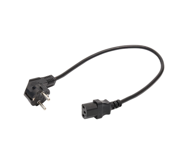 K3-15+JT-ST3 16A 250V Ổ cắm khuỷu tay 90 độ ba chân Hàn Quốc có đầu nối IEC C13
