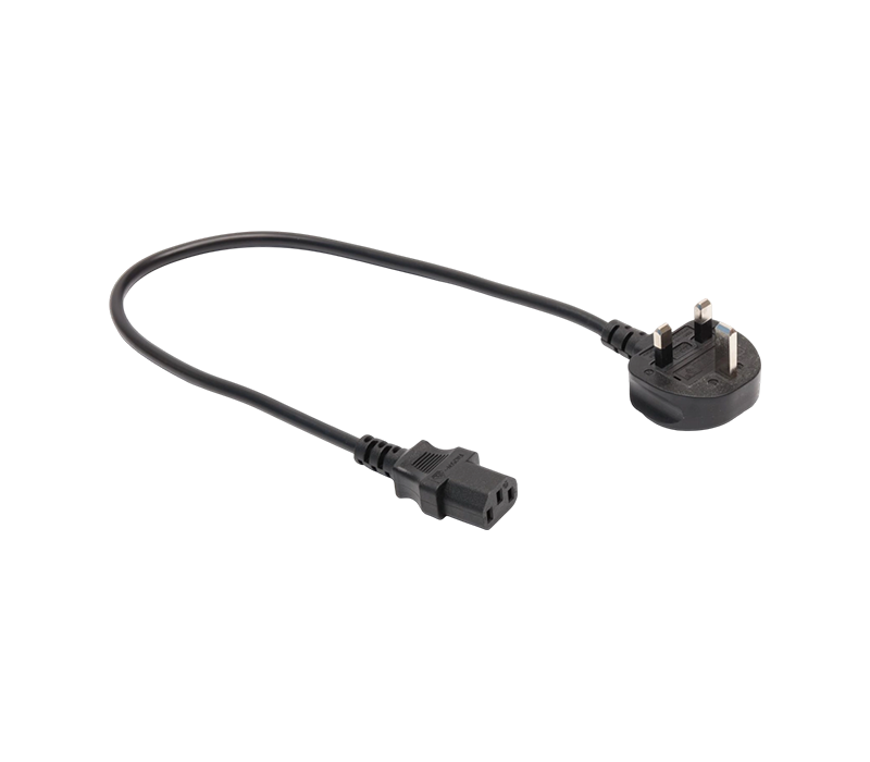 FY006A+JT-ST3 13A 250V Phích cắm ba chân của Anh có cầu chì được trang bị đầu nối IEC C13