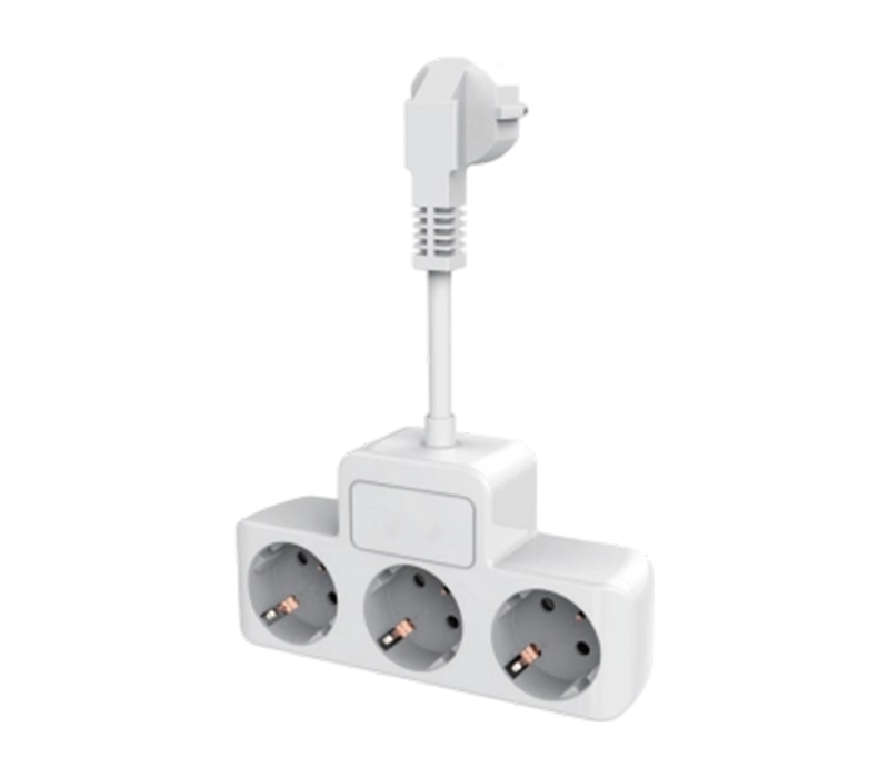 Ổ cắm điện có dây E12 có 3 ổ cắm kiểu Châu Âu