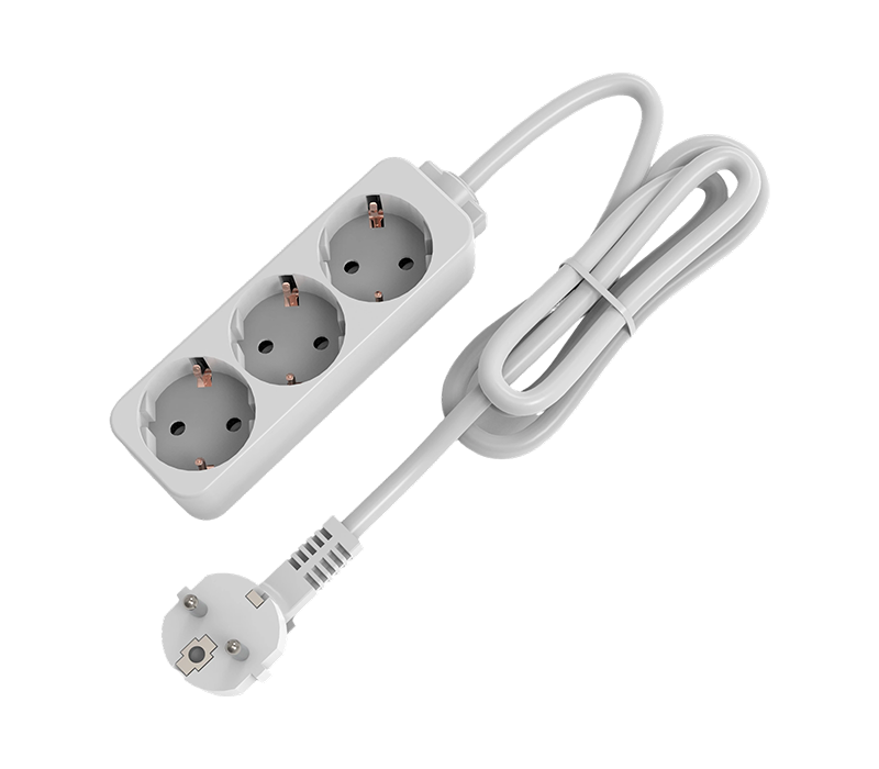 E09-3 Ổ cắm điện kiểu châu Âu có ba ổ cắm